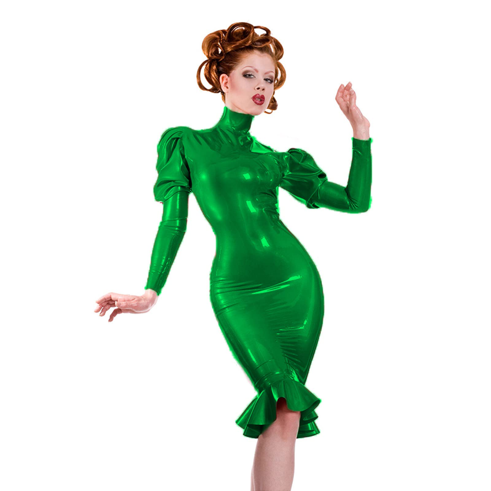 slim fit dress slacks Malachite Queen Gown– Teuta Matoshi main image 0