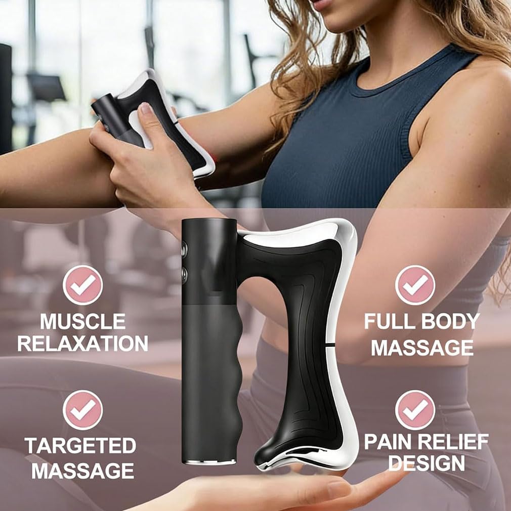 Full-Body Contouring Device with Heat & EMS, Glwria Fascia Massager, 4 in 1 Fascia Tool Full-Body Sculpting Blade, Cellulite Massagegerät Handmassagegerät mit 3 Massagemodi, kabelloses Massager