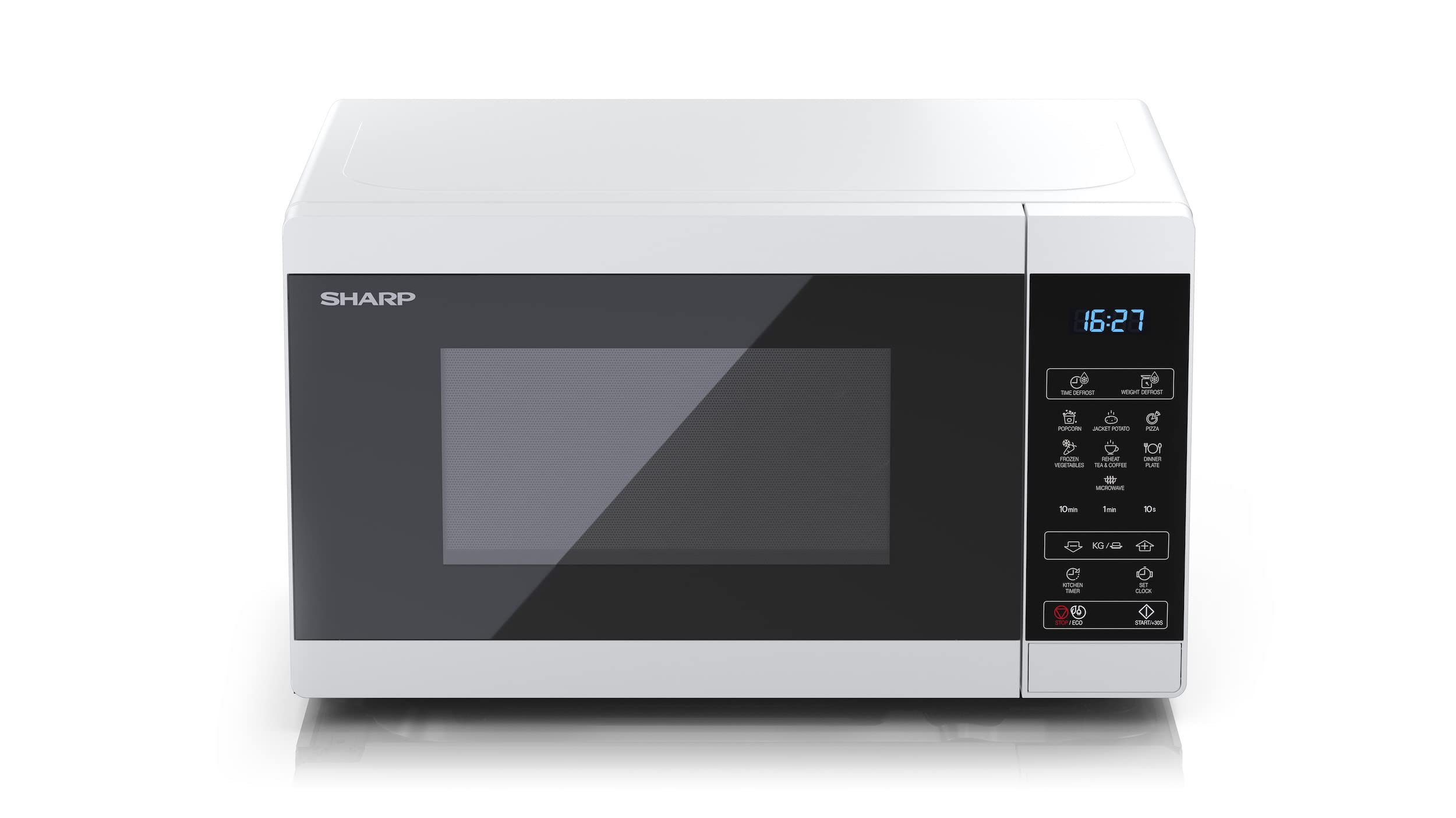 SHARP Mikrowelle YC-MS02EW, Weiß, 20 Liter, 800 W