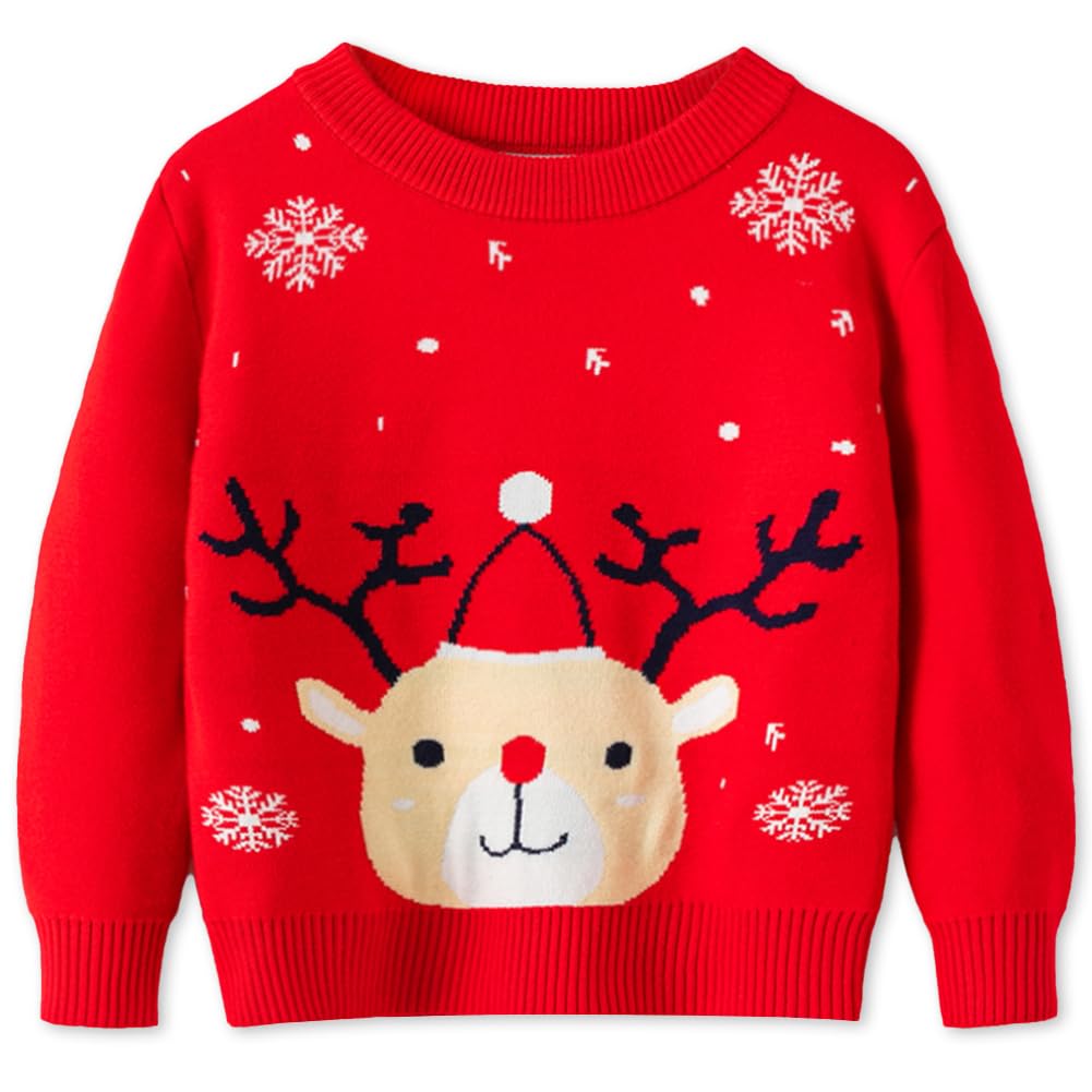 Remimi Kids Christmas Sweater for Toddler Girls Boys Holiday Pullover Top