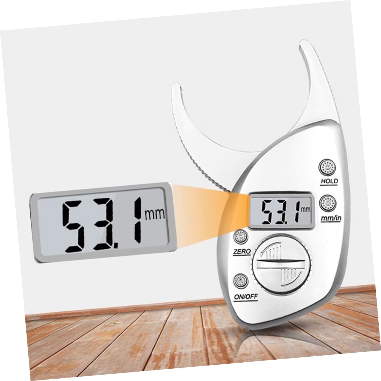 BESTYASH Grasso Percentuale Di Grasso Strumento Di Misurazione Della Plica Cutanea Misuratore Di Grasso Portatili Portatili Tester Grasso Silver Abs