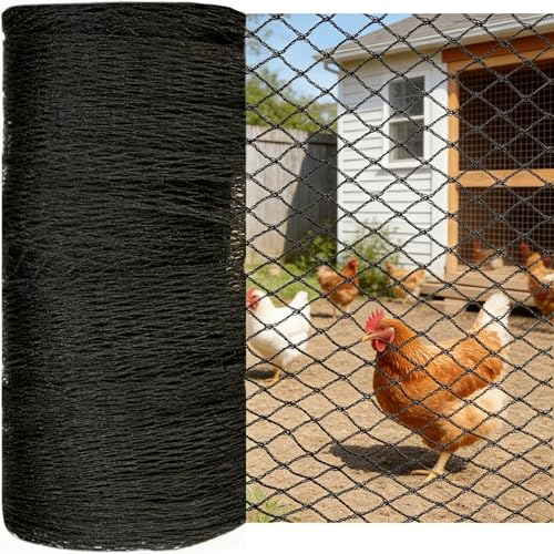 Junkogo Bird Netting for Chicken Coop 50x100 FT, 1 in Mesh...
