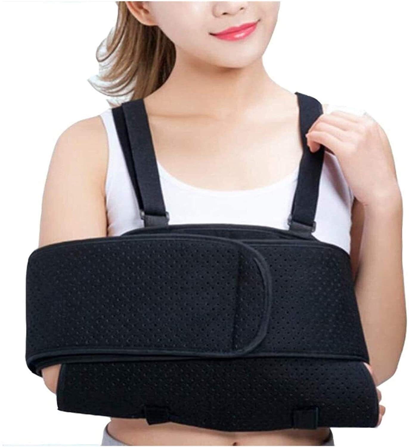 Inmovilizador de Hombro con Cabestrillo de Brazo portátil, Soporte de Brazo de Codo Izquierdo Derecho Soporte de Soporte de Manguito de rotador Ajustable para Huesos fracturados Rotos, disl