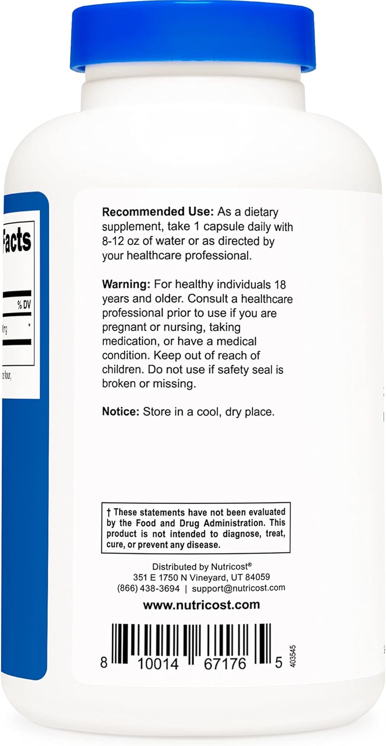 Nutricost Inositol Capsules 500mg, 240 Capsules - Non-GMO, Gluten Free : Health & Household