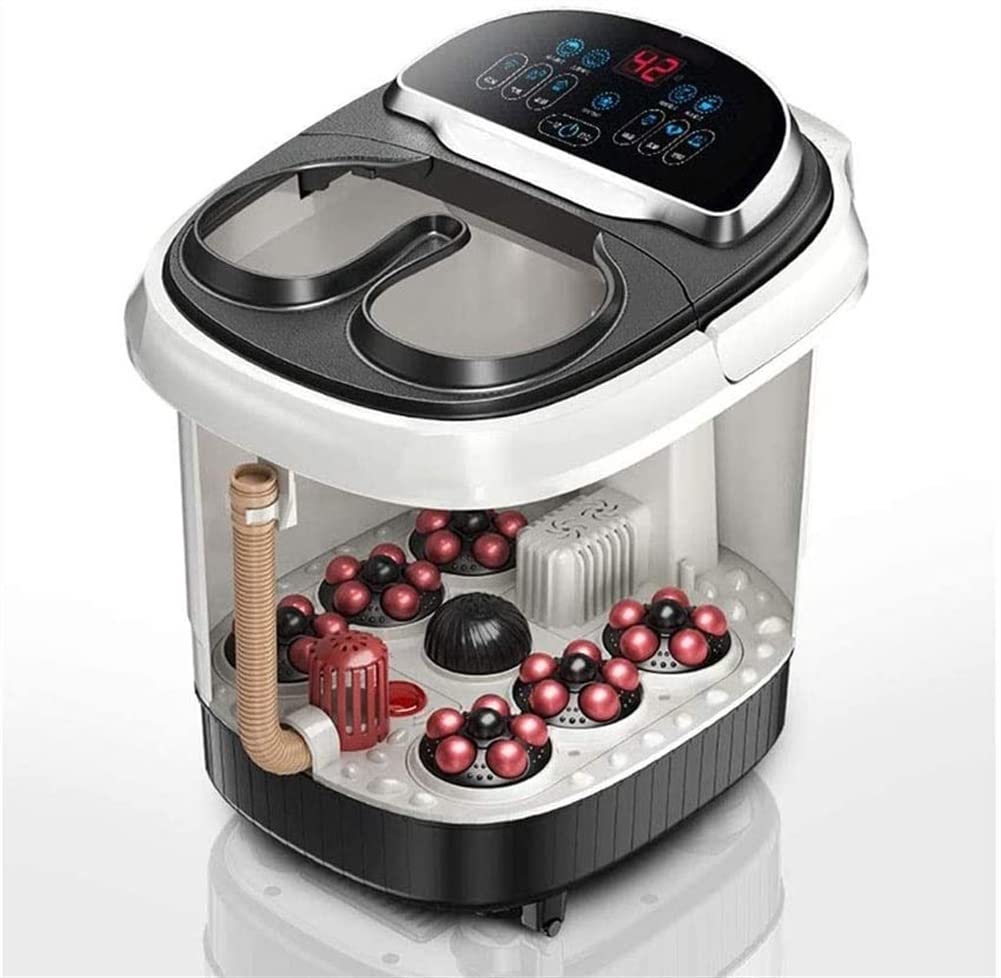 Foot Spa Bath Massager with Heat Bubble Adjustable Temperature Fast Heating 6 Massage Rollers Suitable for Feet Stress