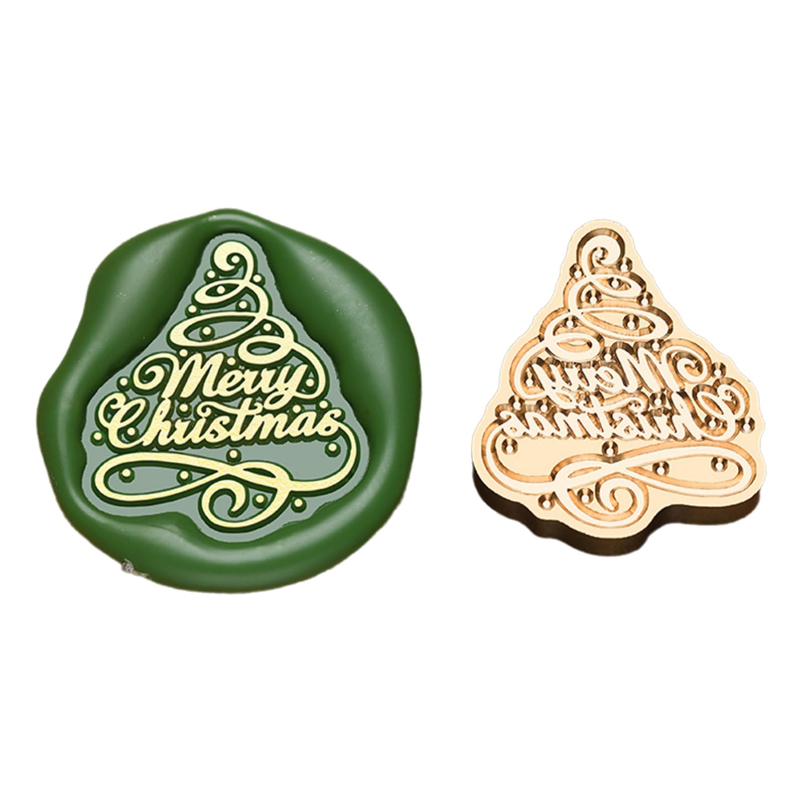 Tsophreniq Christmas Seal Stamp Head Replacement, Embossed Seal Stamp Head for Envelope, Invitations Scrapbooking Decoration Cookie