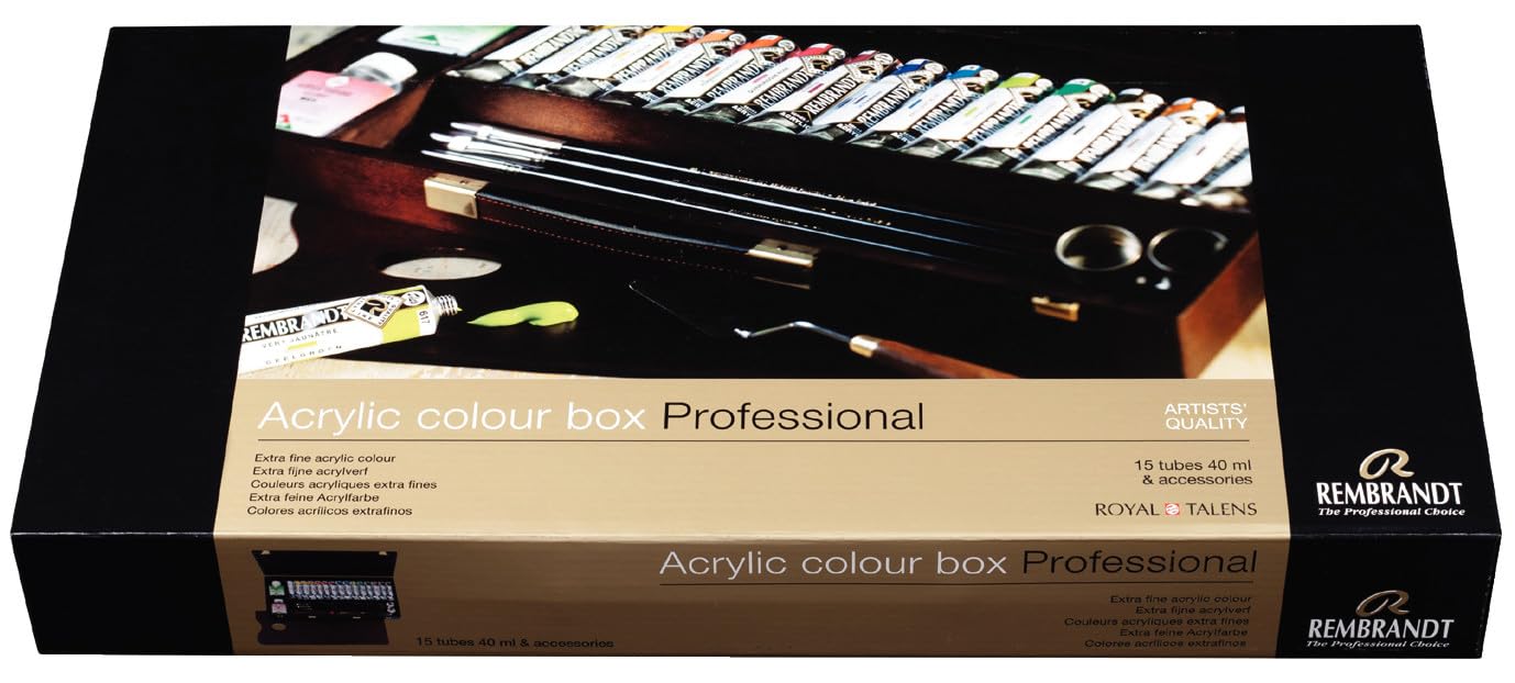 Royal Talens 18840003 Royal Tailens Rembrandt-Caja de Pintura acrílica, Verde Savia, Juego de 24 piezas