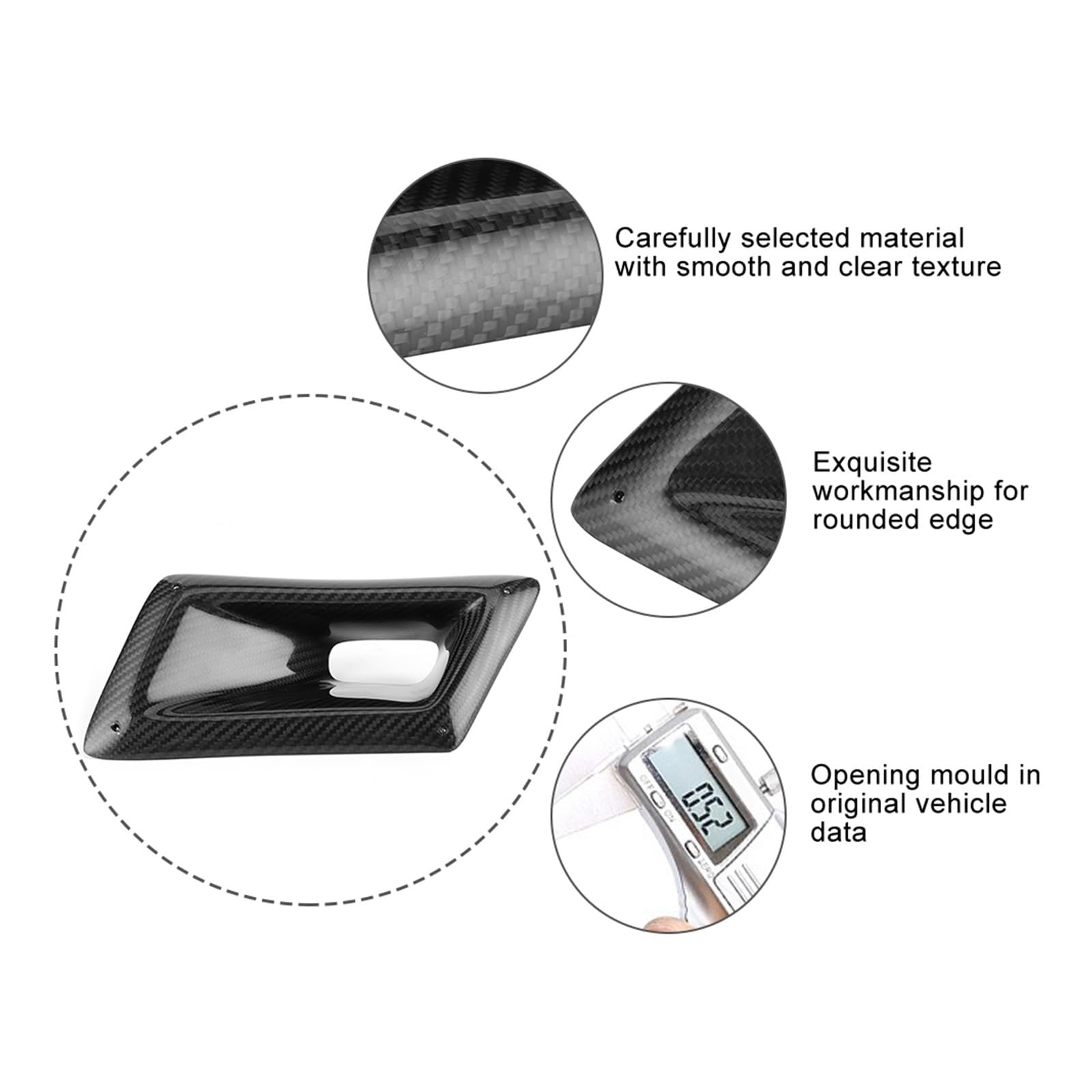 XTevu Conduit D'aération De Pare-Chocs, Conduit D'admission d' air De Pare-Chocs en Fibre De Carbone Compatible avec Nissan 350Z Z33 2003‑2009 Conduit d'air De Trou D'admission De Pare-Chocs Avant(L