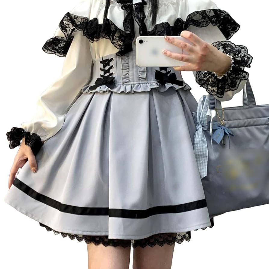 地雷系ミニレーススカート 大人気ガーリーコーデ必見 Amazon.co.jp: 地雷系 レースアップ スカート ミニ レディース