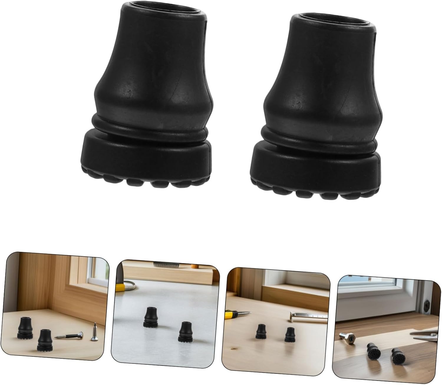 10pcs Non-Slip Cane Tips Replacement Feet Walking Stick Bottom Caps Fit Crutch Foot Accessories for Seniors Mobility Stability Support