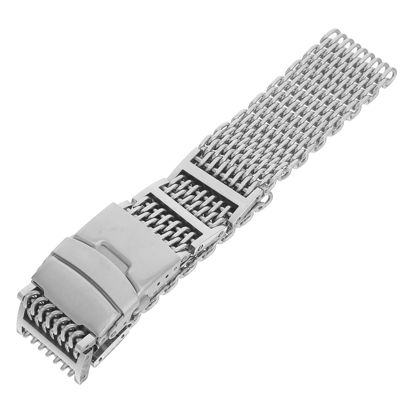 Cabilock Cinturino Shark Mesh 22mm in Acciaio Inossidabile Argento