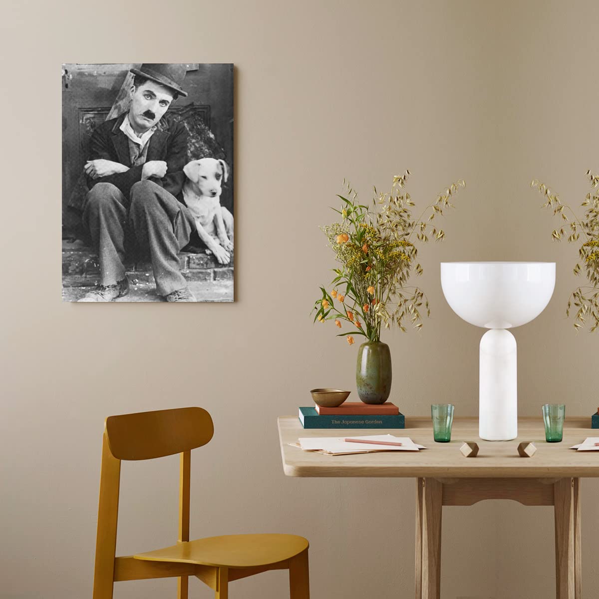 Amazon.co.jp: アートパネル チャップリン Charlie Chaplin キャンバス