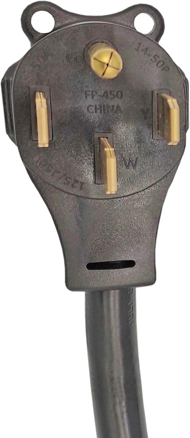 FC-145L631 Male 4 Prong NEMA 14-50P to L6-30R Locking Female 250V 30 Amp 3 Prong Receptacle Power Cord Adapter Connector