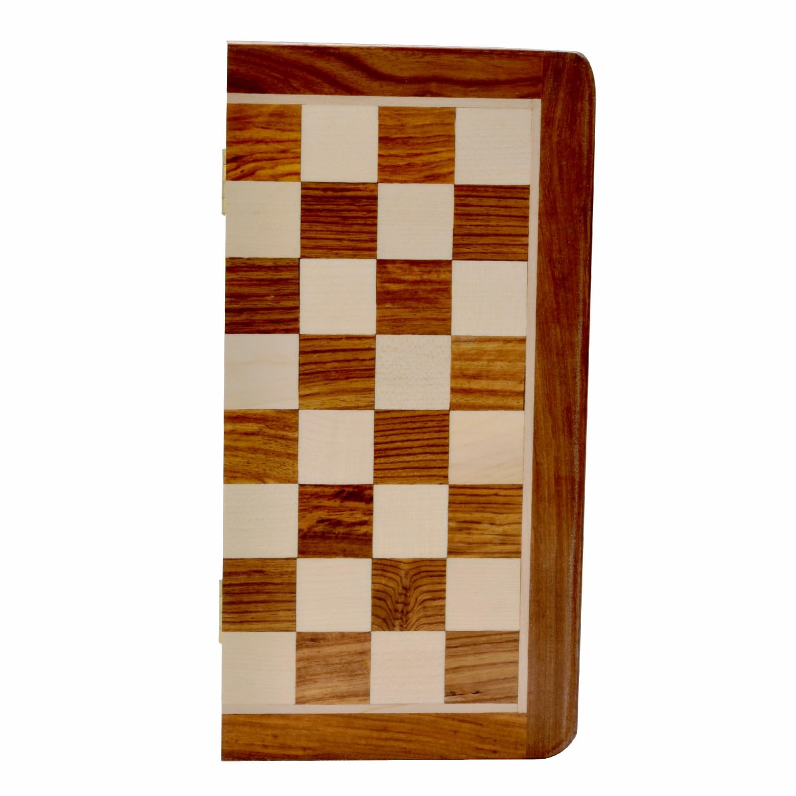 GrandGiftStore Magnetyczny zestaw szachów, drewniany zestaw szachów podróżnych, magnetyczny niestandardowy mini szachy, drewniane szachy / 18 cm