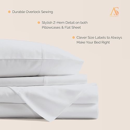 Miniatura 6 de 800 hilos 100% algodón puro egipcio de grapas largas, sábanas de satén premium, juego de sábanas de lujo de 4 piezas, se adapta a colchones de hasta