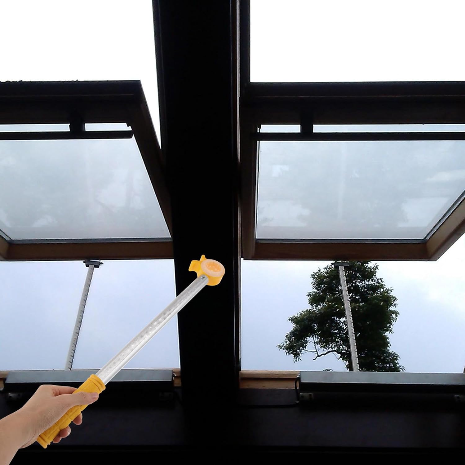 Window Opening Tool Pole with Ergonomic Grip for Attic Windows