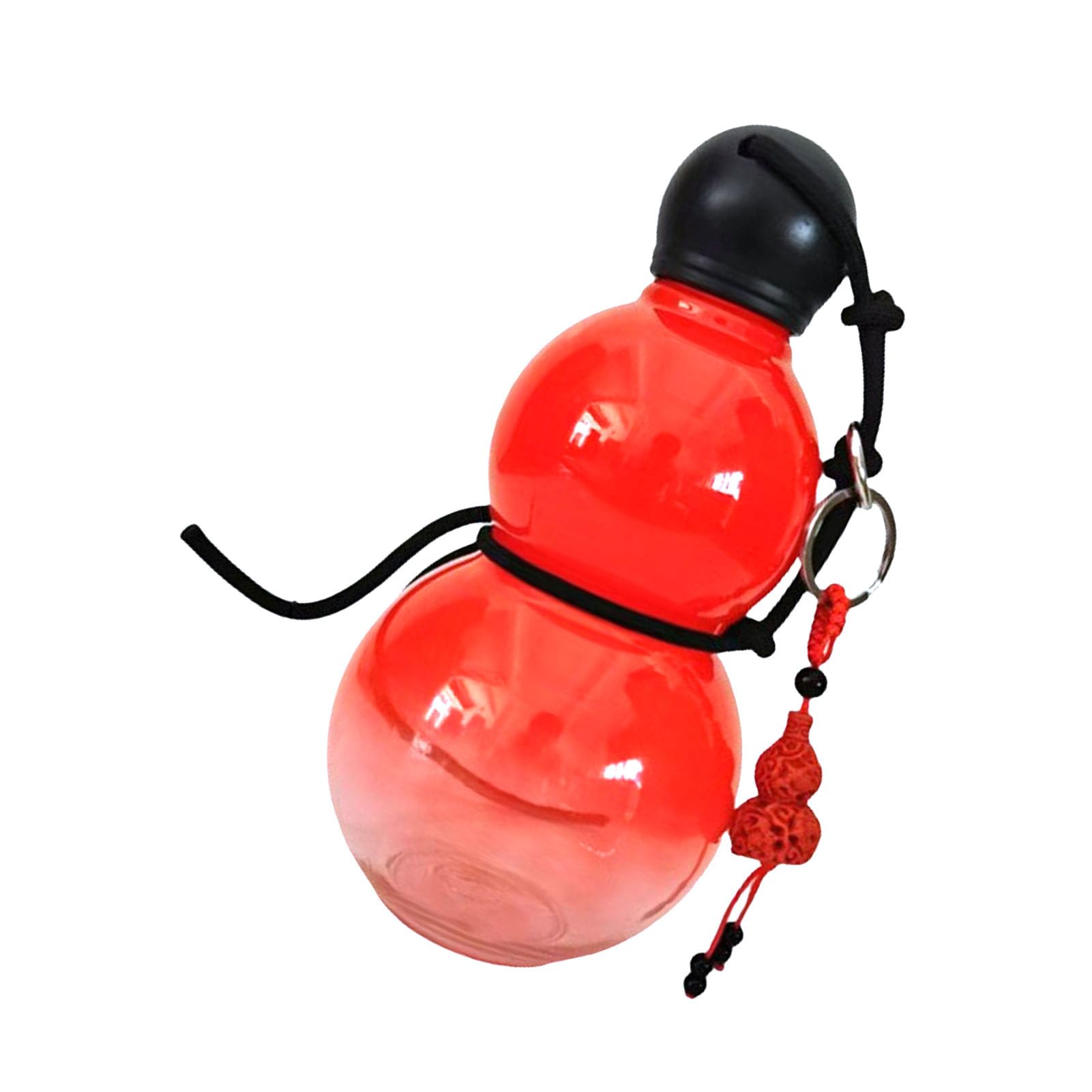 Vikye Gourd Water Bottle,700ml Water Bottle Gourd,Chinese Retro Inspired Bottle Gourd Water Bottle Wukong for Travel Gym (Red)