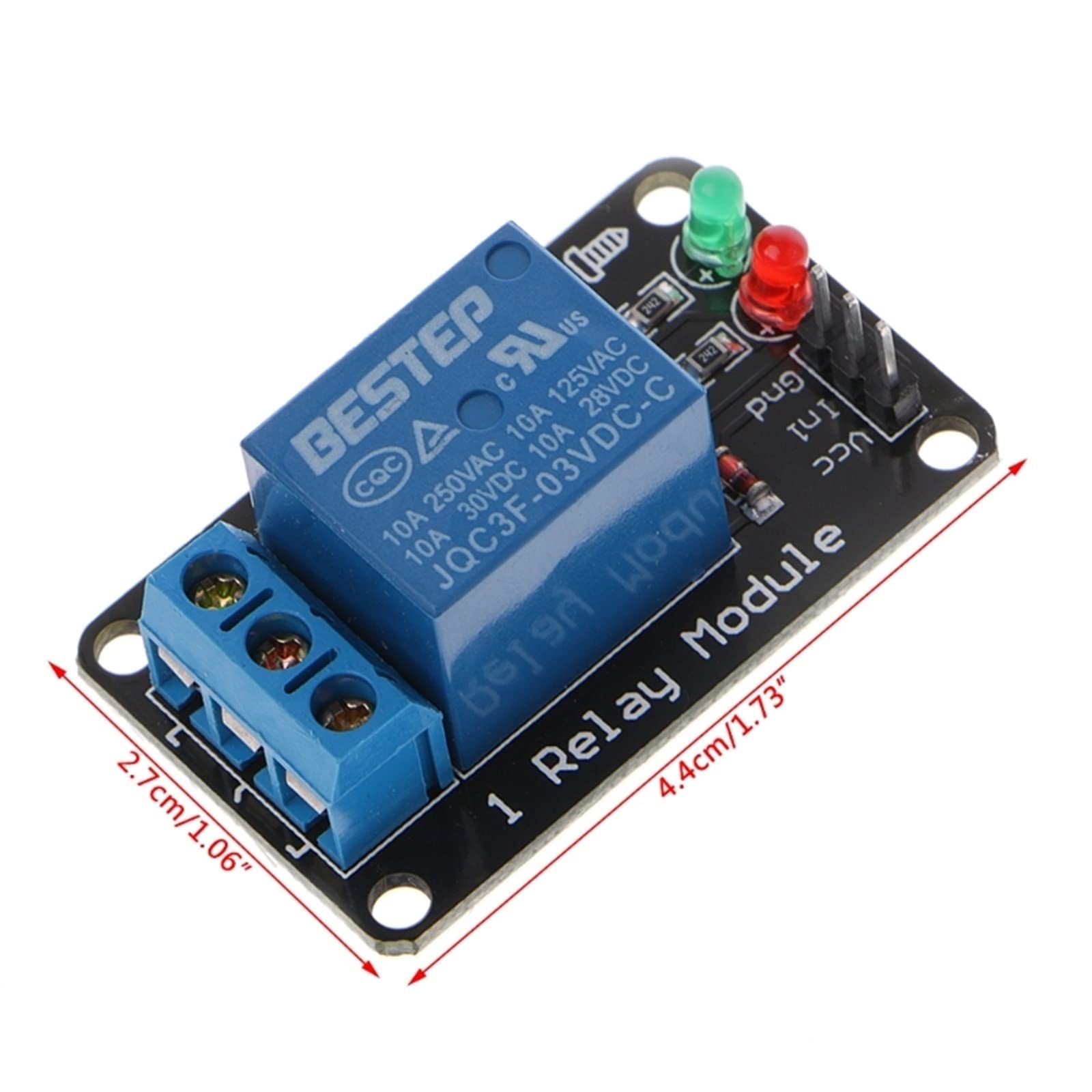 FIDEMM 1PCS 1 Kanal 3V Relaismodul 3,3V Low Level Shooting mit Lampe 11UA