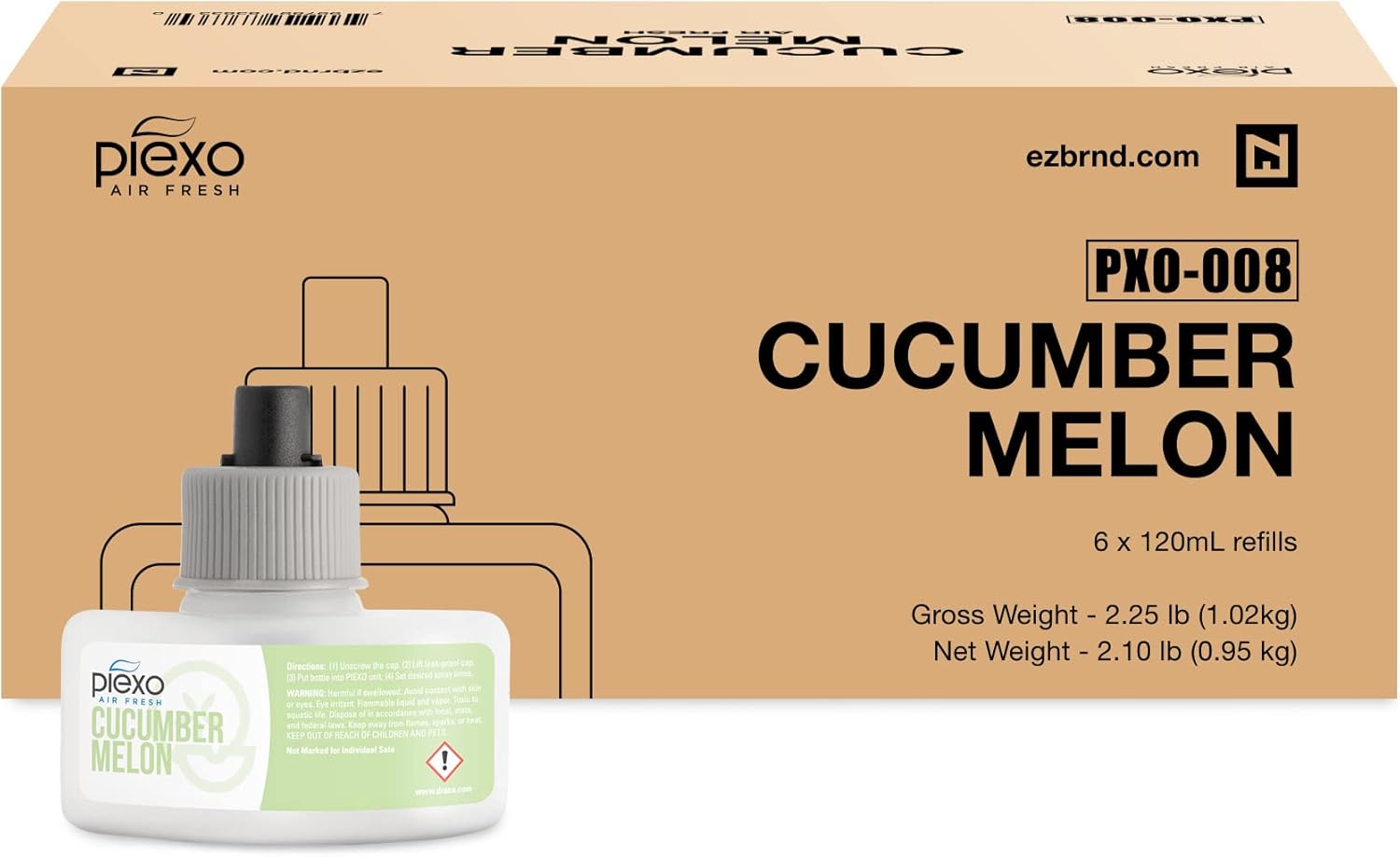 EZbrnd Piexo Scent Air Machine Diffuser Aroma Air Freshener Dispenser for Restroom/Home/Lobby/Airbnb, 120ml (4 oz), White, SPXO 3-7