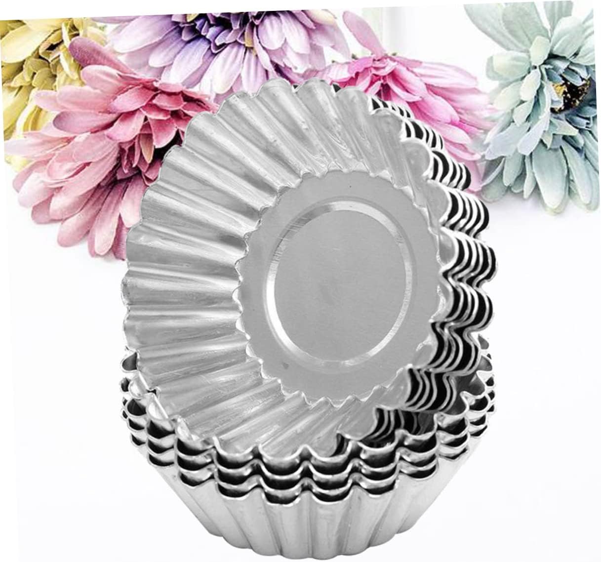 100pcs Nonstick Tin Baking Cups Egg Tart Molds for Cupcakes Muffins and Desserts Easy Release Heat Conductive Baking Tools for Pies and Cookies