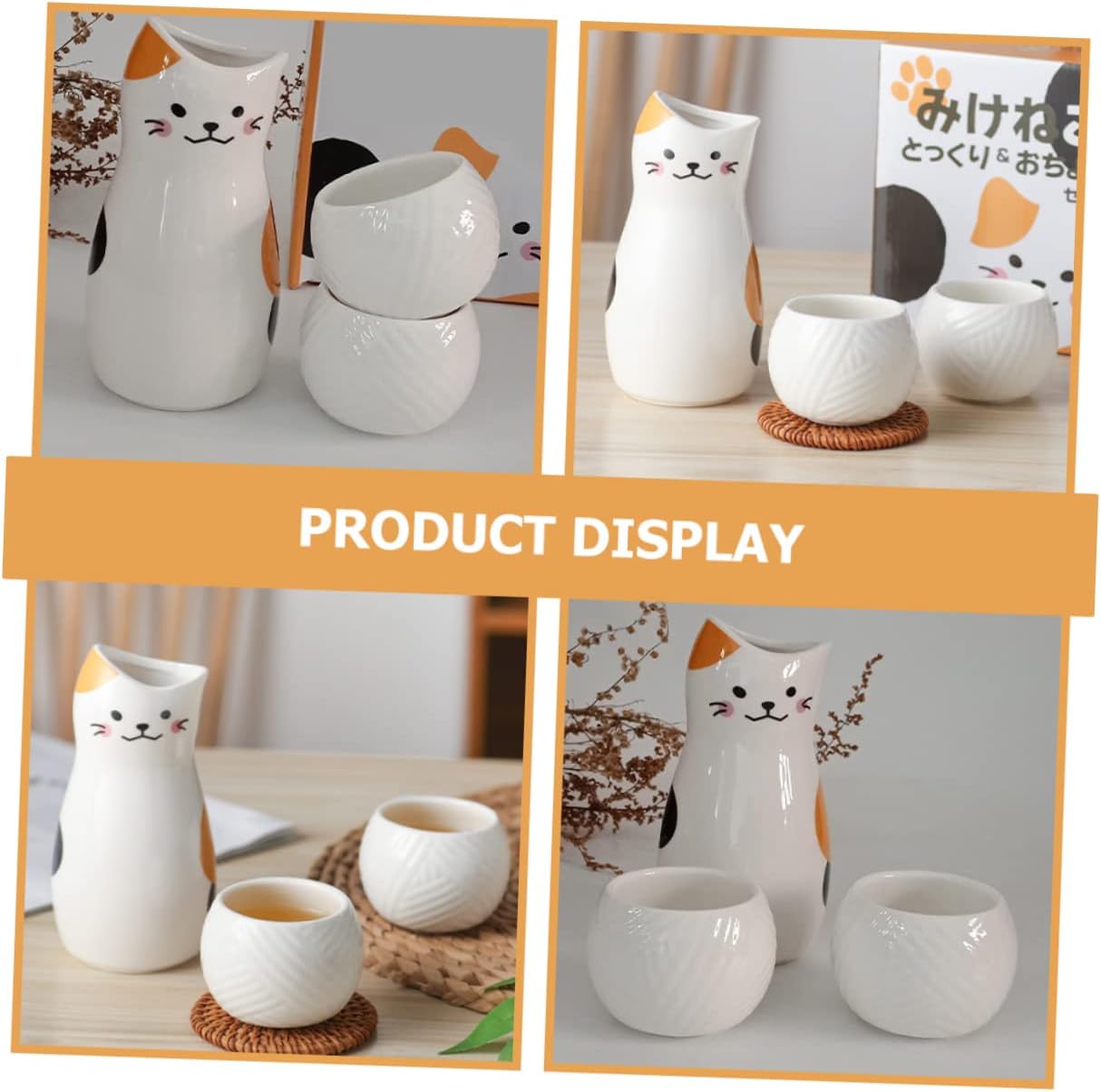 Traditional Ceramic Saki Cup Japanese Sake Pot Cup Ideal Cat Present Beautiful Design