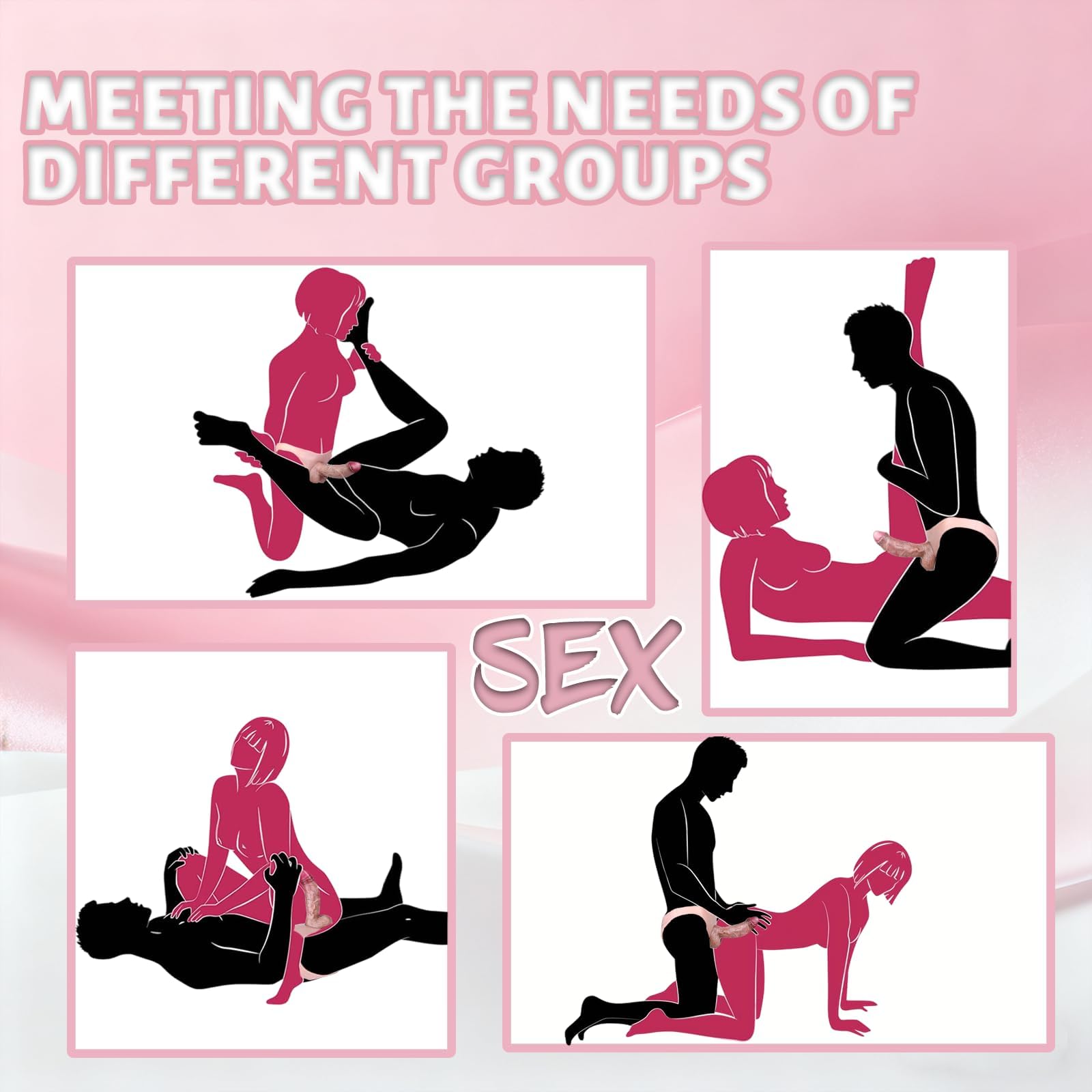 Cuscino in silicone con designo realistico 7,7in per usi estesi, adattabile e impermeabile, accessorio elastico per coppie gay e giochi erotici