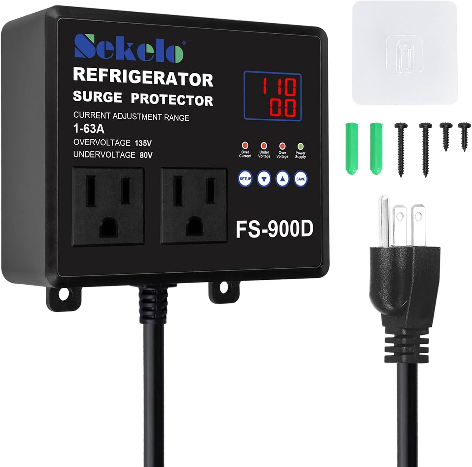 Sekelo Refrigerator Surge Protector, Double Outlet Nepal | Ubuy