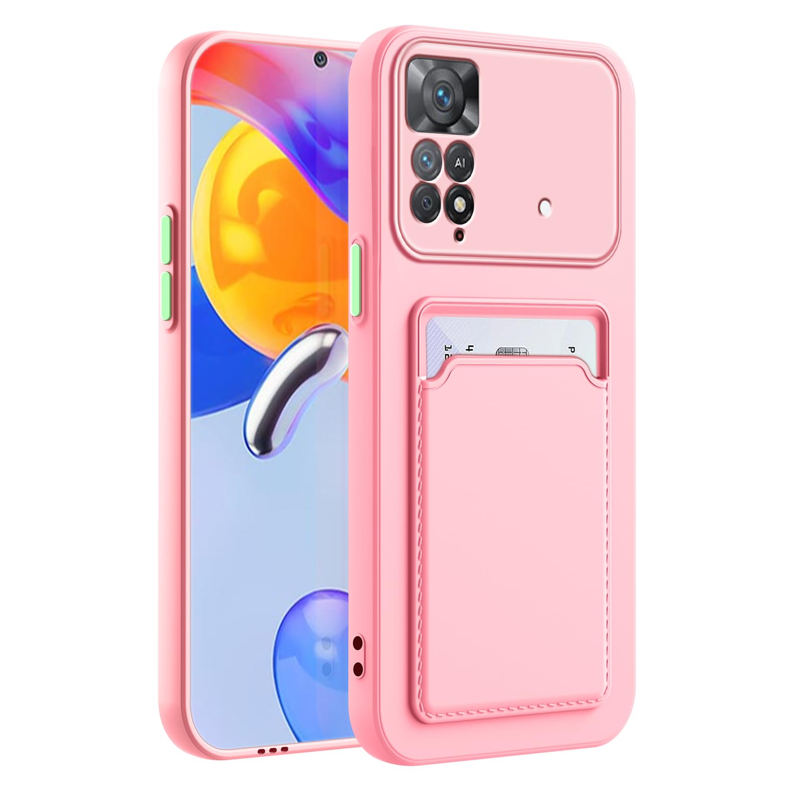 Xiaomi Redmi Note 11 ケース付 for XiaoMi RedMi Note 11 Pro 5G Case with Minimalist Credit Card