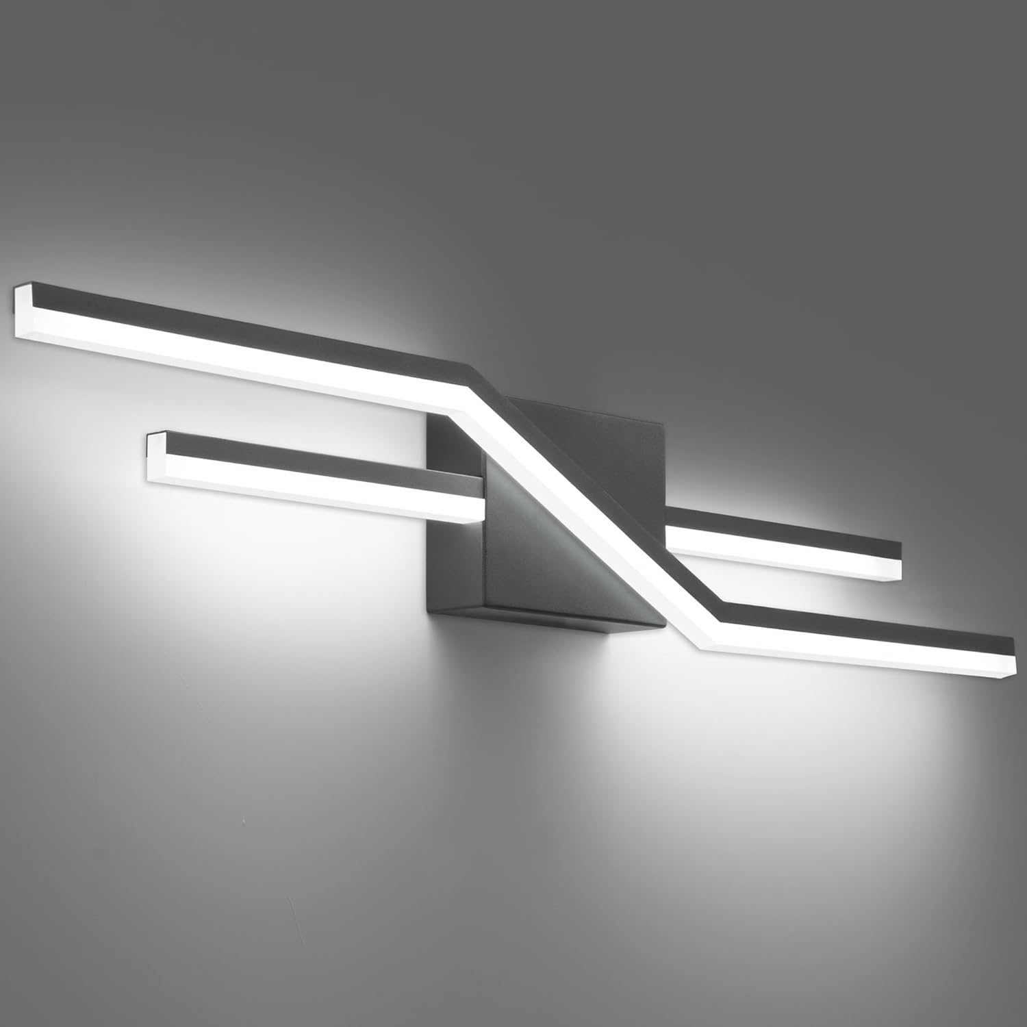 SOLFART Dimmable 32 Inch Bathroom Vanity Light Black Bathroom Light