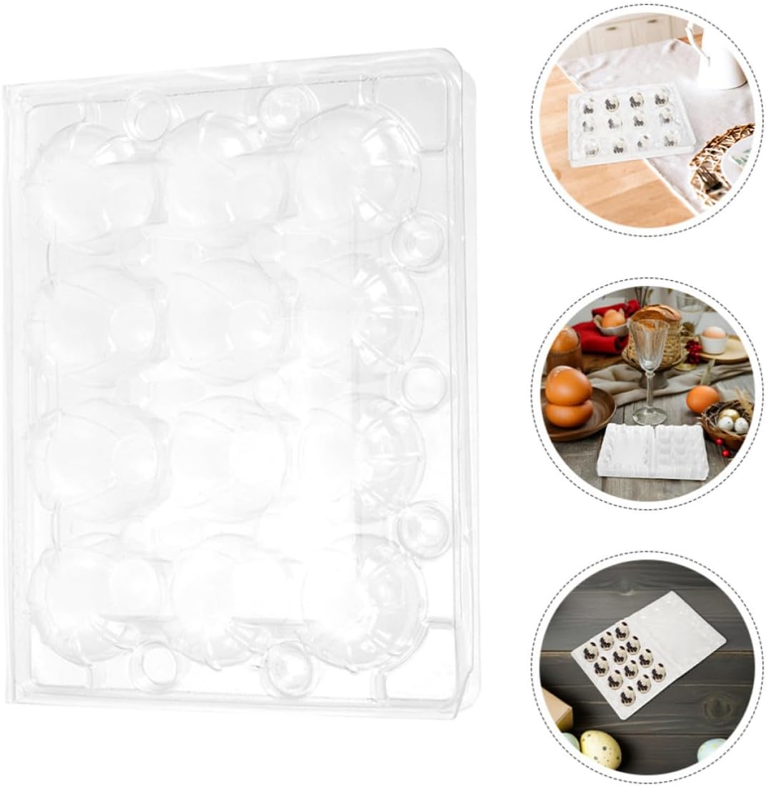 SEWACC 60pcs Plastic Quail Egg Holder with 12 Grids Individual Egg Spaces Portable and Reduces Risk of Damage for Store and Home Use Storage