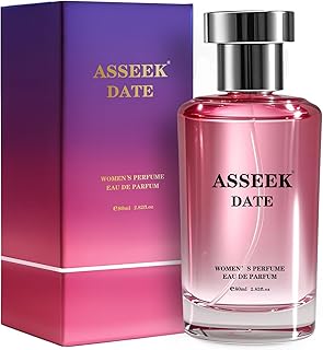 ASSEEK DATE Women's Eau de Parfum 80ml/2.82fl oz, Oriental Floral Scent with Pistachio Almond Jasmine Vanilla Notes, Long-Lasting Fragrance for Date & Gift