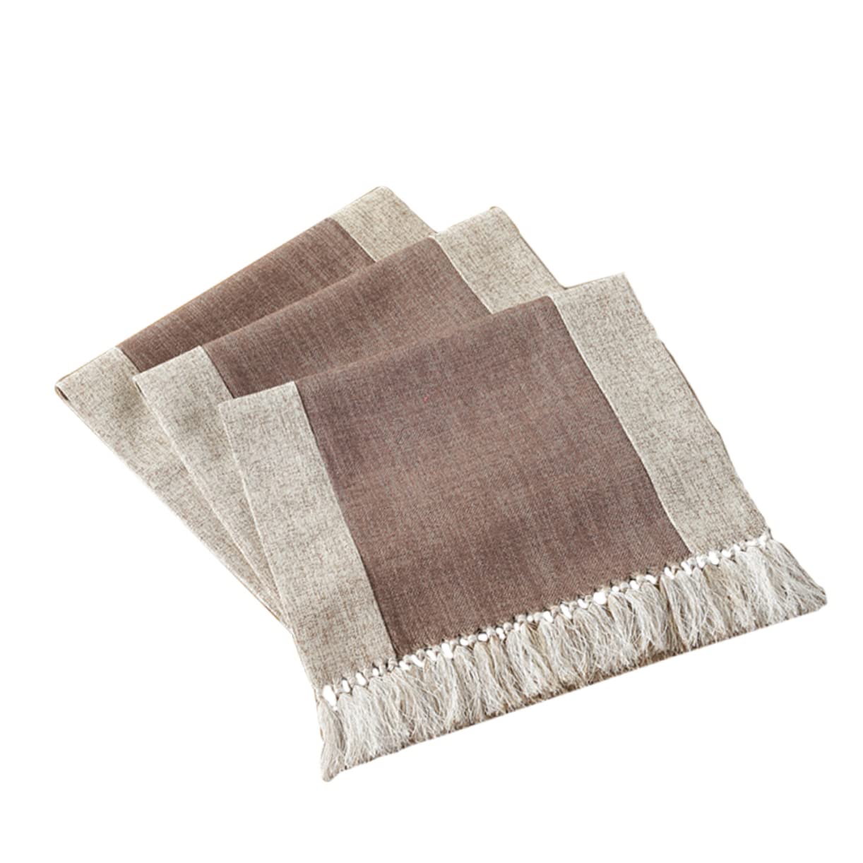 Chemin de table coton et lin résistant nappe lavable antitache pour table à manger