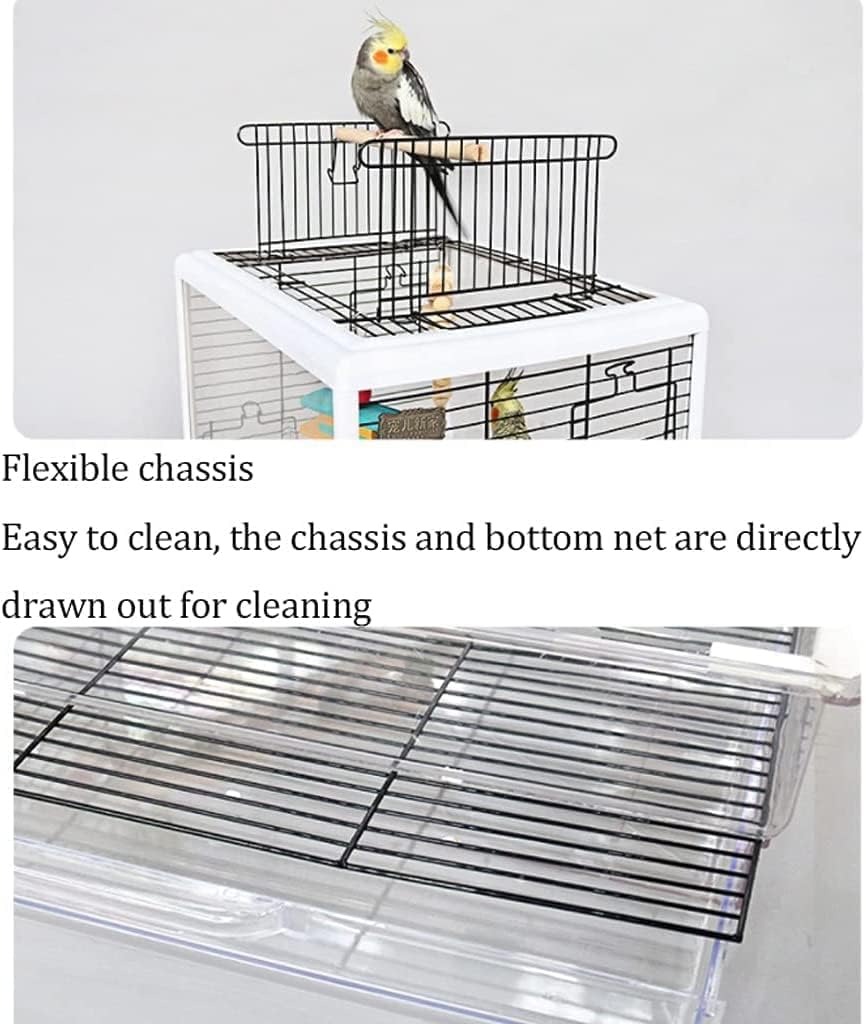 Jaula para pájaros, Jaula de Hierro Forjado Creativa para la cría de Aves pequeñas, fácil de Transportar.