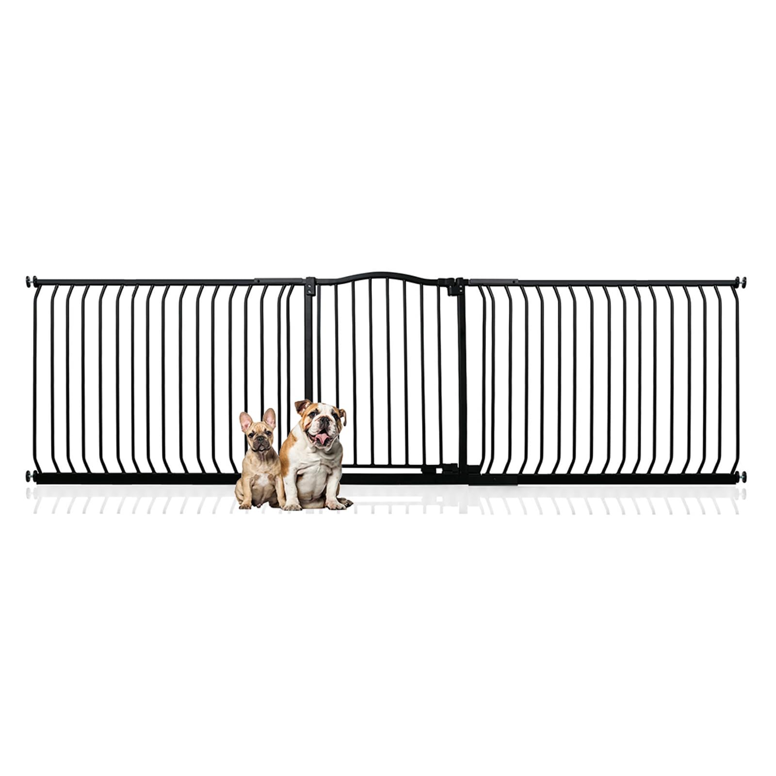 Bettacare Curved Top Dog Gate, 161cm - 170cm, Matt Black, Pressure Fit Pet Gate for Puppy and Dog, Easy Installation — view 45