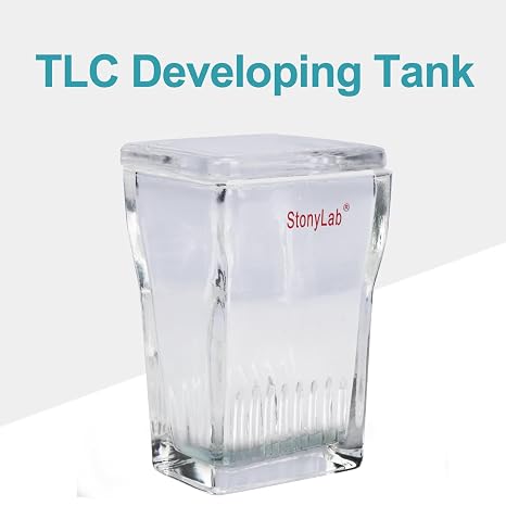 stonylab TLC Developing Tank, Borosilicate Glass TLC Display Chamber Small Dyeing Tank for Thin Layer Chromatography
