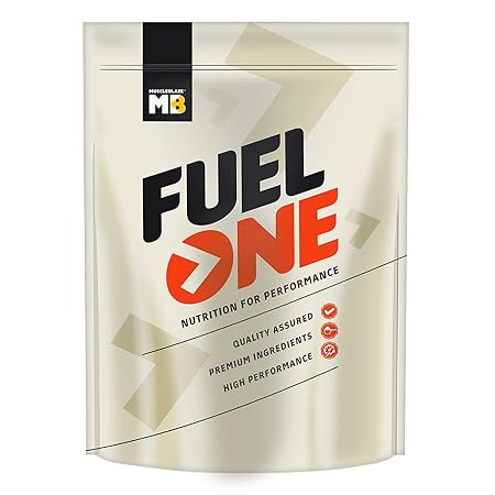 MuscleBlaze Fuel One Whey Protein, 24 g Protein, 5.29 BCAA, 4.2 g Glutamic Acid (Berry Blast, 1 kg / 2.2 lb, 30 Servings)