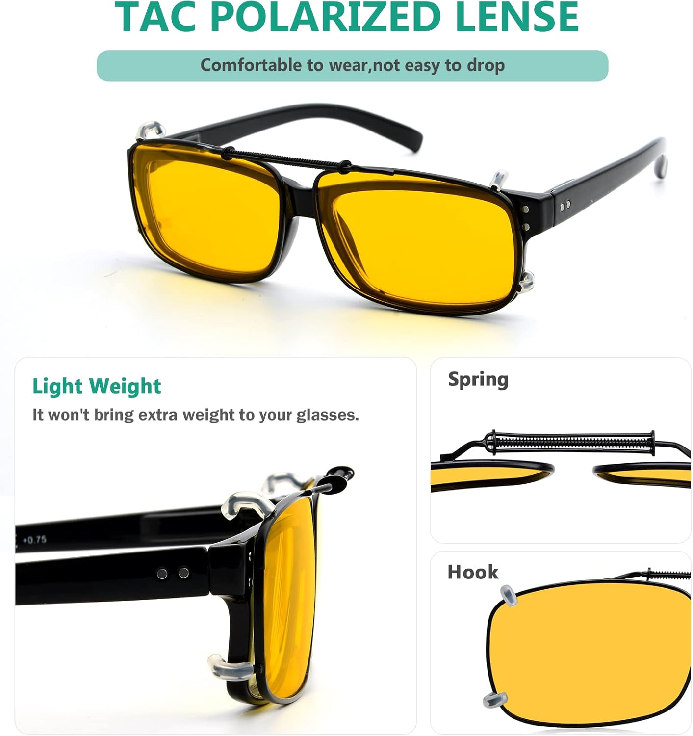 Eyekepper Large Clip On Sunglasses Polarized Lens - Image 3