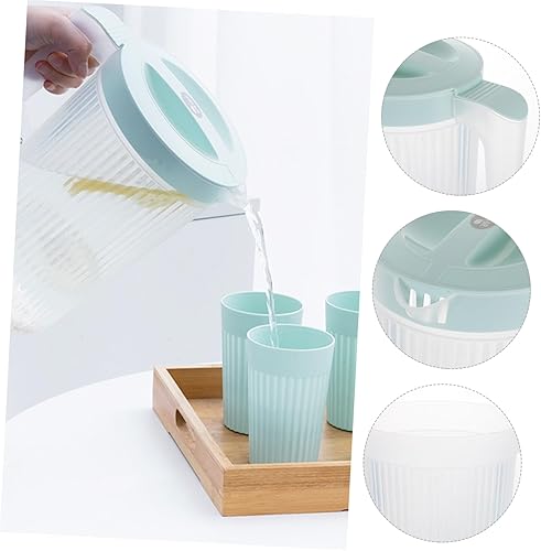 Miniatura 3 de GOOHOCHY Resistente de alta temperatura de la tapa de la jarra plástica verde 2l para el uso en el hogar jarra de agua sana para las bebidas