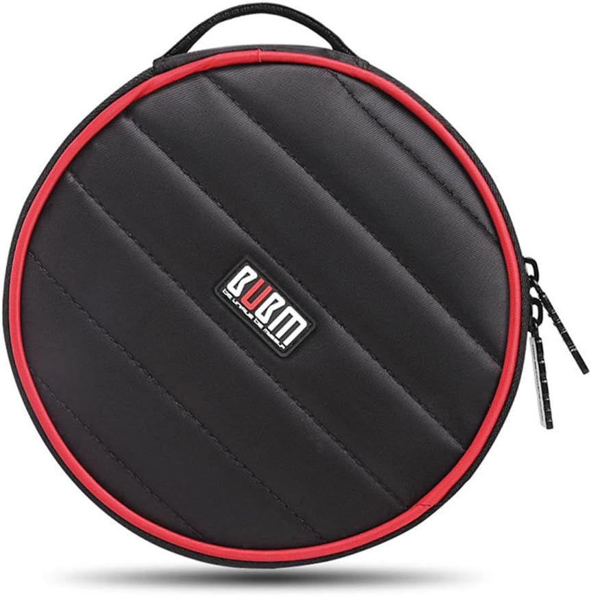 BUBM Portable Polyester CD/DVD Wallet 32 Disc Capacity Storage Carrying Case Bag Protector Organizer (Black)