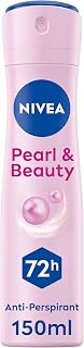 Pearl & Beauty Anti-Perspirant Deodorant Spray (150ml), Women's Deodorant Spray with 72H Sweat and Odour Protection, Anti-Perspirant for Women with Pearl Extracts