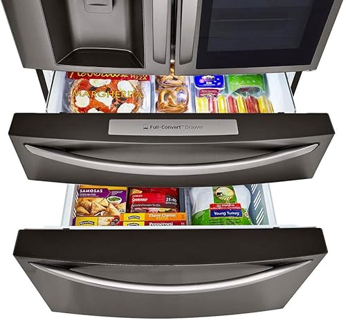 Miniatura 7 de LG LRMVC2306D  LRMVC2306D  LRMVC2306D - Refrigerador inteligente de puerta francesa de acero inoxidable negro de 23 pies cúbicos