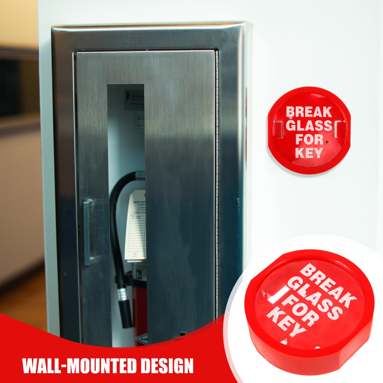 OSALADI 5pcs Break Glass Key Box Emergency Door Lock Boxes Key Holder for Glass Break Lock Boxes for Locker - Image 3