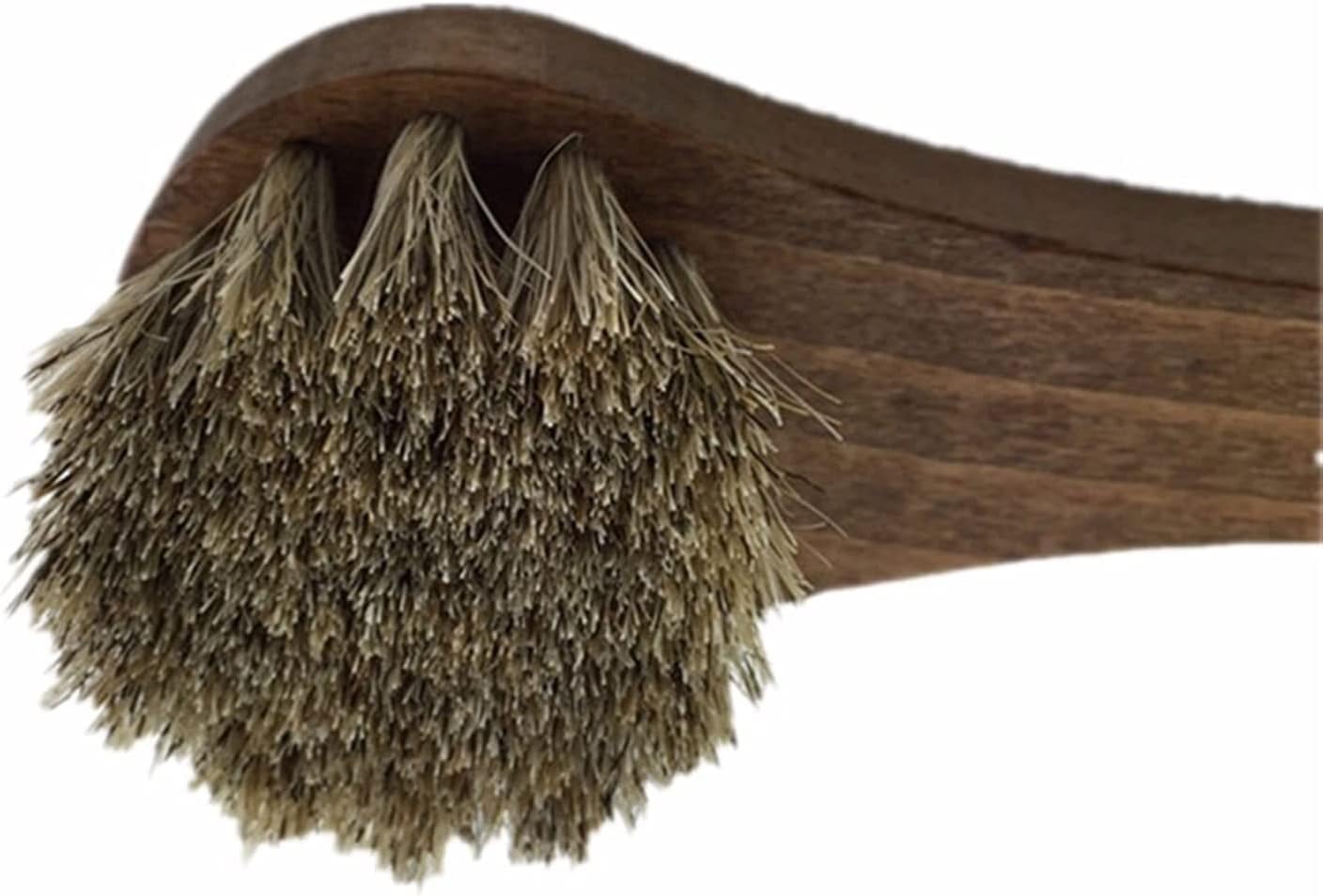 Small Scrub Brush,Cleaning Tools,Shoe Brush, 1Pcs Care Bristle Horse Hair Brush Long Wood Handle Shoes Boot Polish Buffing Brush Brush