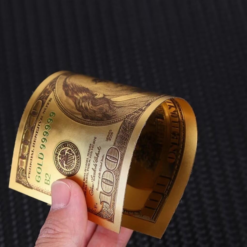 Amazon.co.jp: YIQILAFADA 5個 ゴールド 100ドル札 100ドル札