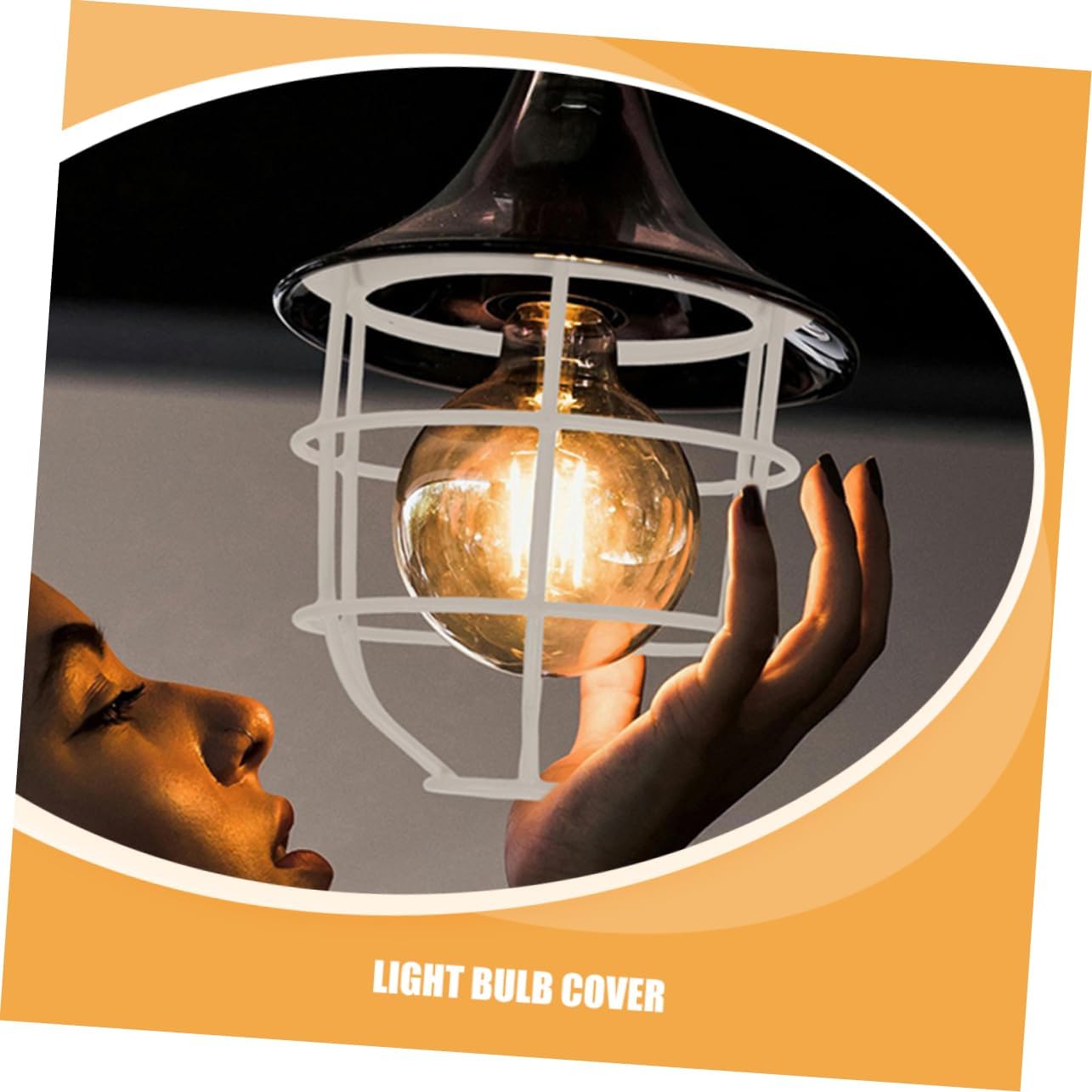 2pcs Iron Wire Mesh Light Bulb Guard for Workshop Industrial Use