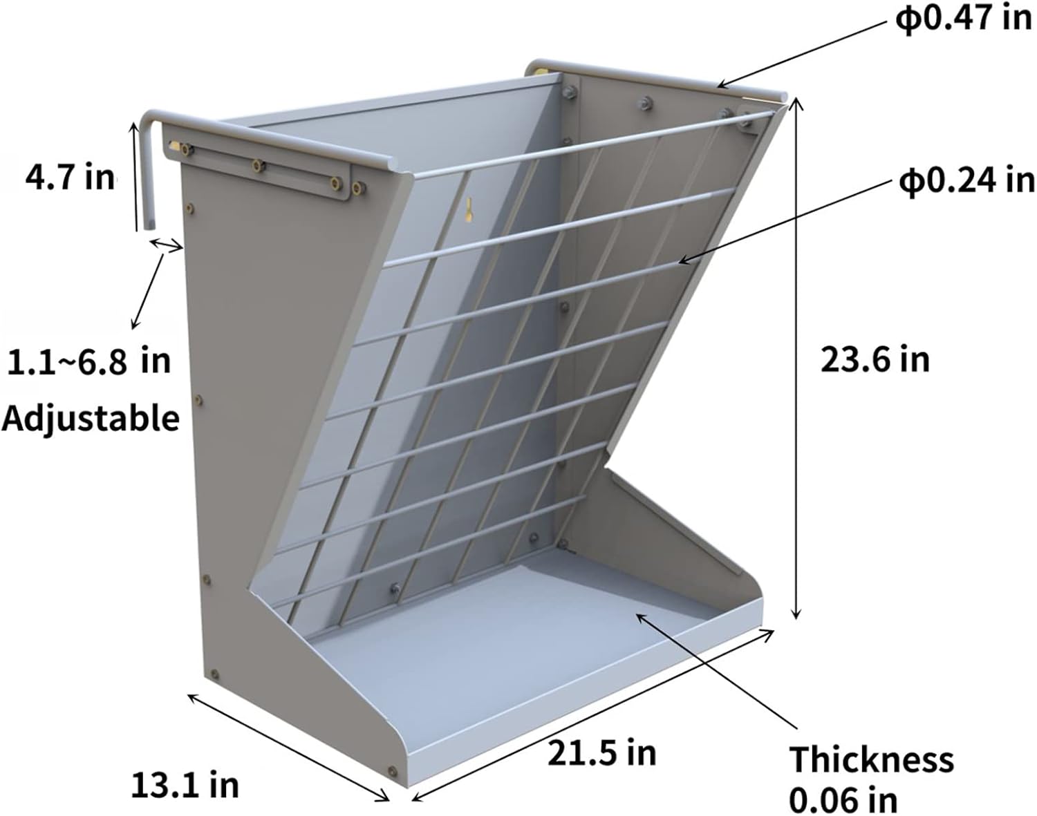 tonchean Goat Hay Rack 2 in 1 Metal Hay Feeder Wall Mount Livestock Feeders Heavy Duty Wall Hay Feeder Free Standing Grain and Hay Feeders for Horses Sheep Cattle Cows
