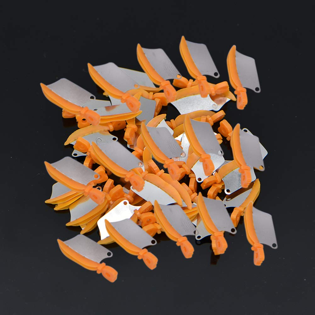 40 Pcs/Box Dental Wedge Knife Teeth Interproximal Plastic Wedge (Orange)