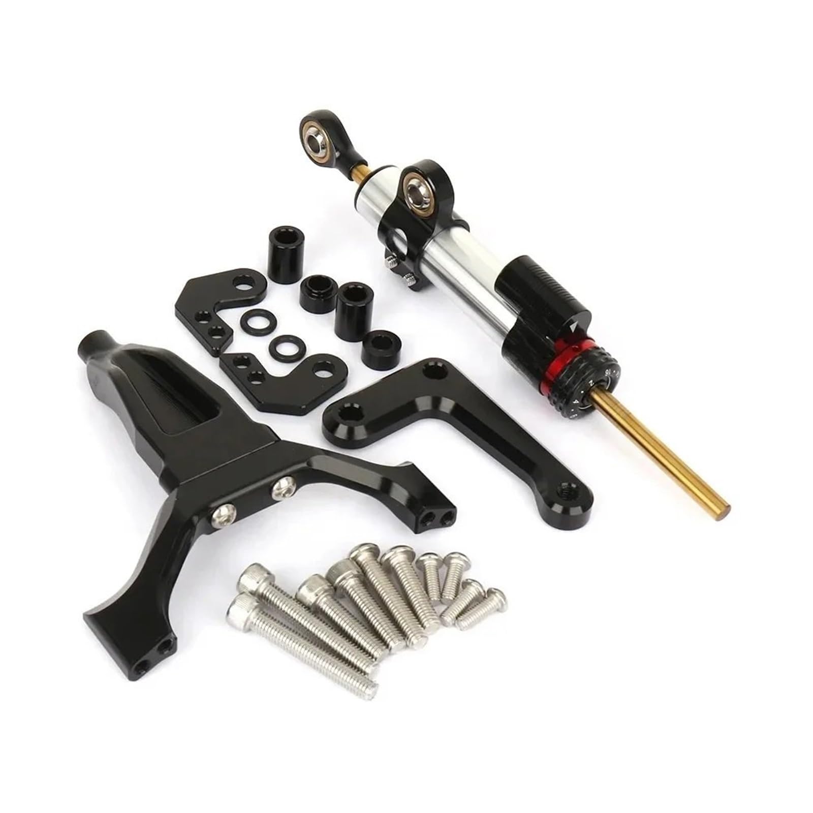 Wspornik amortyzatora skrętu motocykla, stabilizator pasujący do YAMAHA MT09 SP 2024-2025, akcesoria bezpieczeństwa Speed ​​Wobble Stabilizator Amortyzatora(Gray bracket)