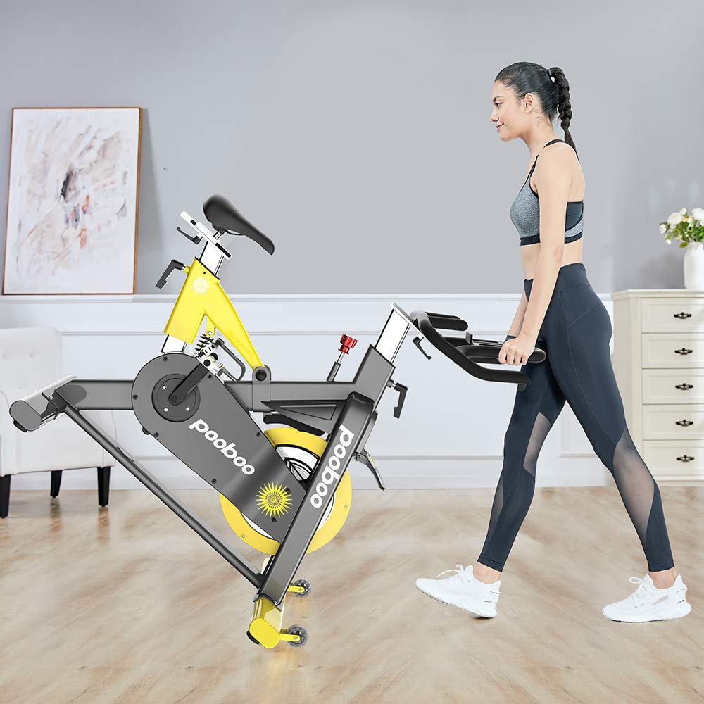 Pooboo Indoor Cycling Bike Magnetic Resistance Black 35 Lb