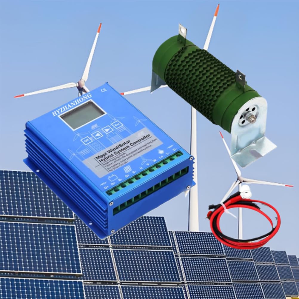 48V,HYZHANHONG 6000W MPPT hybrydowy regulator ładowania wiatrowo-słonecznego z wyświetlaczem LCD i obciążeniem rozładowczym, hybrydowy regulator solarny (12V/24V 48V 220V)